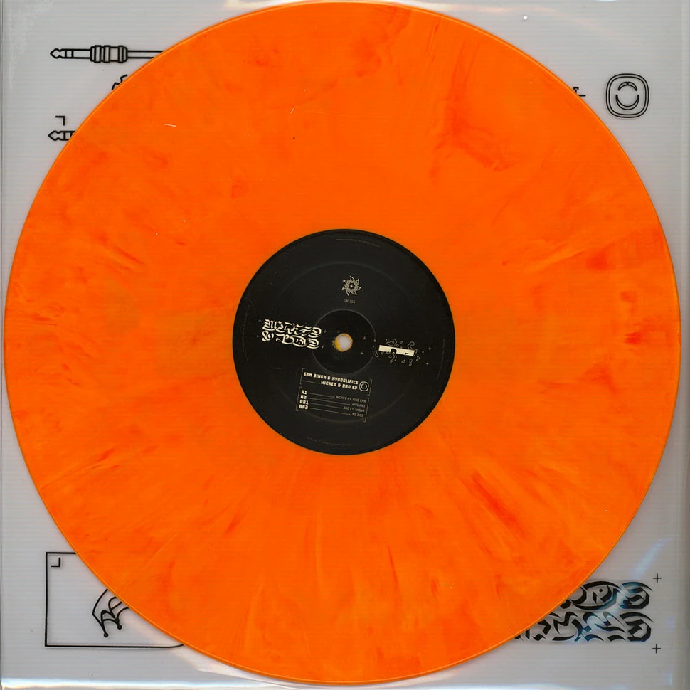 Sam Binga & Hyroglifics - Wicked & Bad EP Yellow-Orange Marbled Vinyl Edition