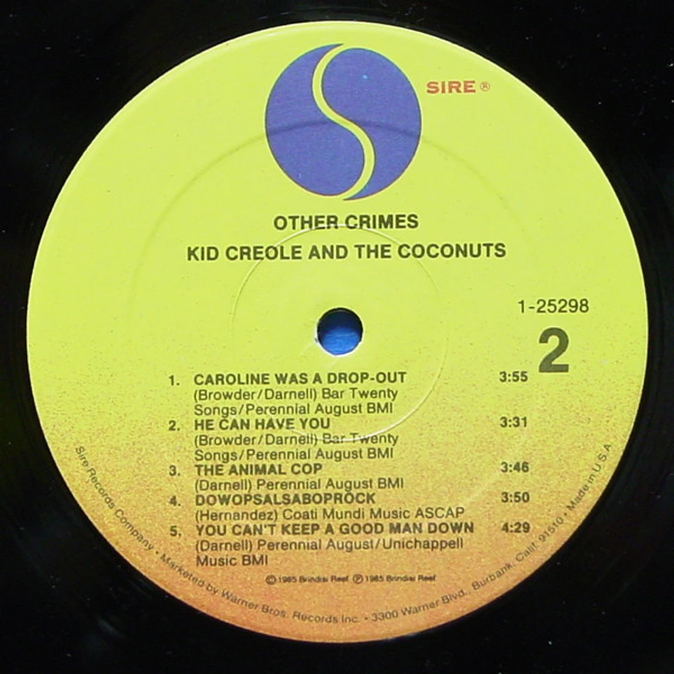 Kid Creole And The Coconuts - In Praise Of Older Women And Other Crimes