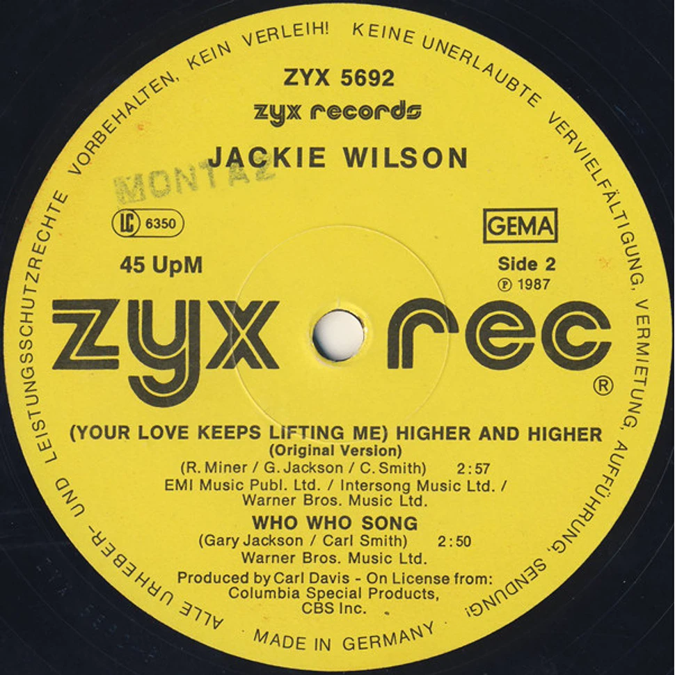 Jackie Wilson - (Your Love Keeps Lifting Me) Higher And Higher