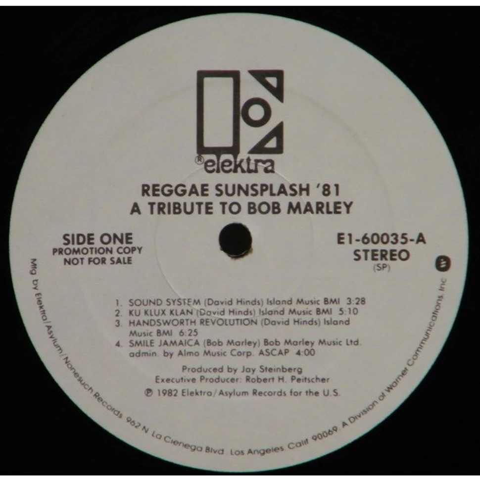 V.A. - Reggae Sunsplash '81 A Tribute To Bob Marley