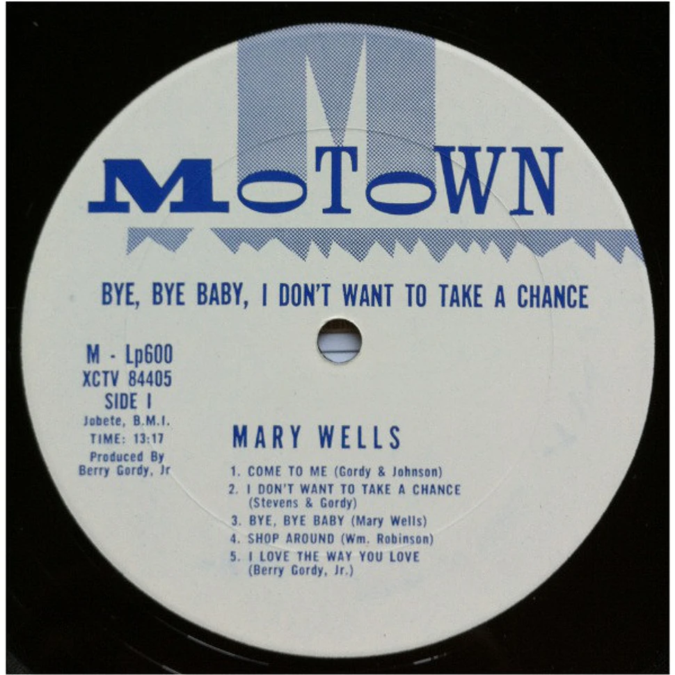 Mary Wells - Bye Bye Baby - I Don't Want To Take A Chance