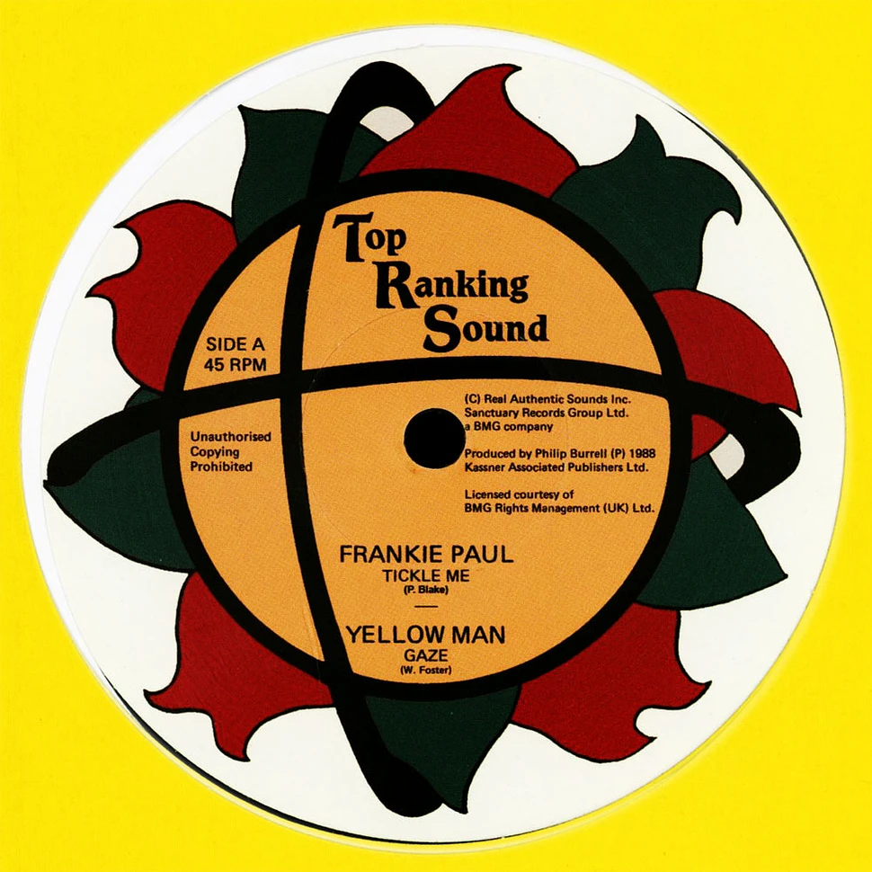 Frankie Paul, Yellow Man / Mikey General, Philip Burrell Prodn. - Tickle Me, Gaze / I Love You, Version