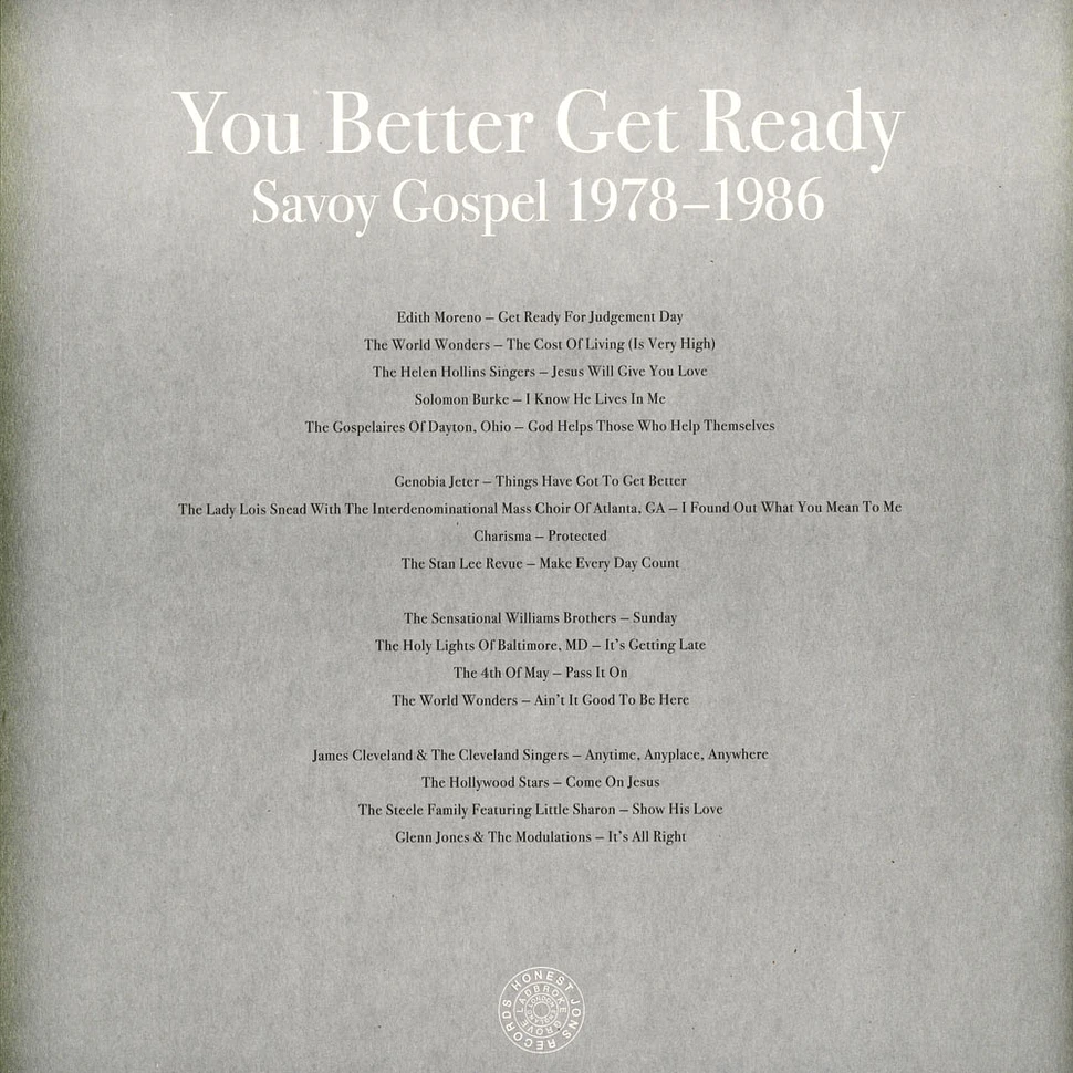 V.A. - You Better Get Ready For Judgement Day Savoy Gospel 1978-1986
