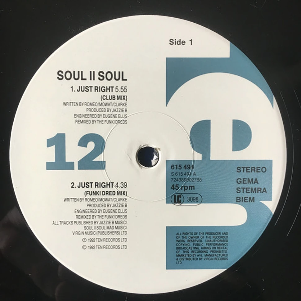 Soul II Soul - Just Right