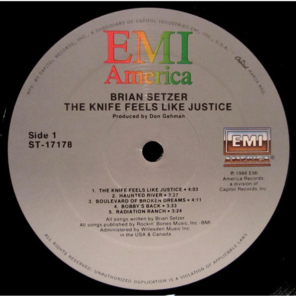 Brian Setzer - The Knife Feels Like Justice