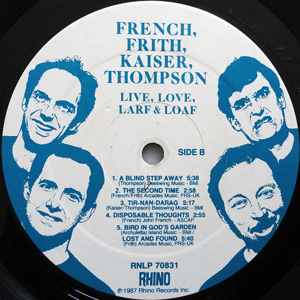 French Frith Kaiser Thompson - Live, Love, Larf & Loaf