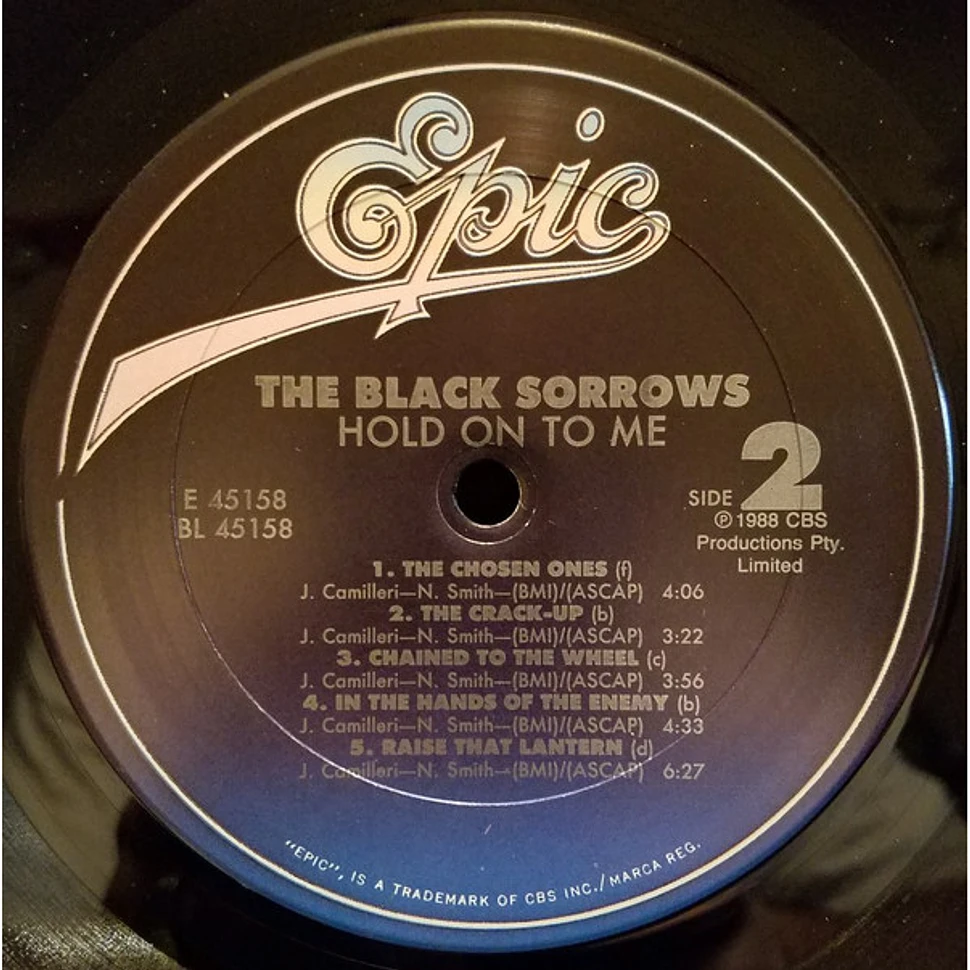 The Black Sorrows - Hold On To Me