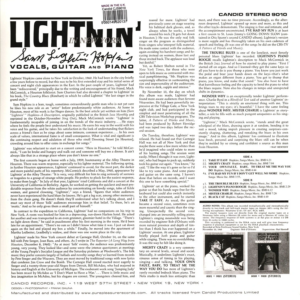 Lightnin' Hopkins - In New York