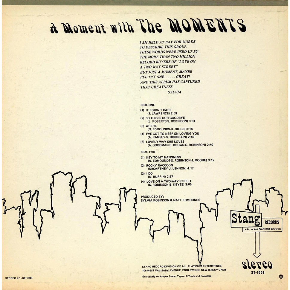 The Moments - A Moment With The Moments
