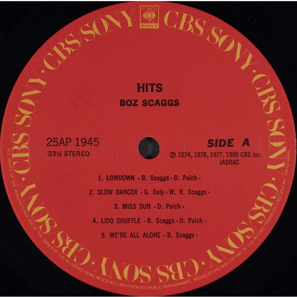 Boz Scaggs - Hits!