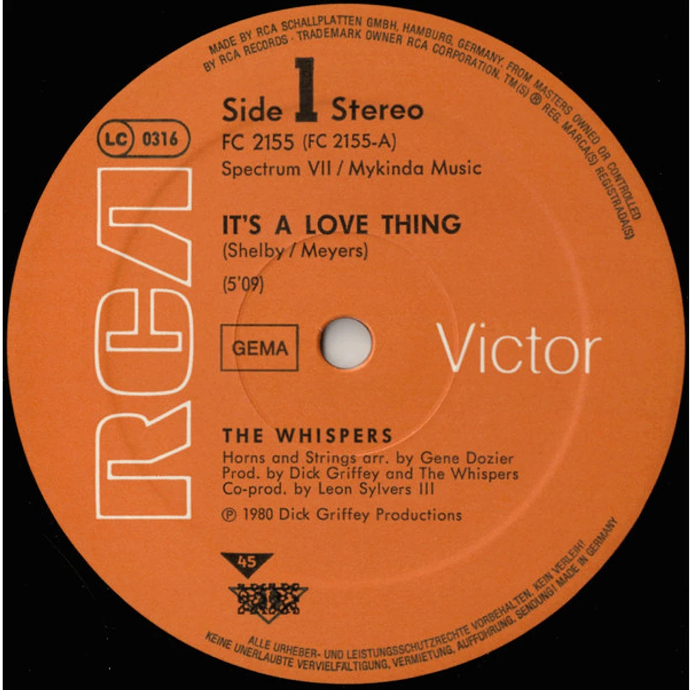 The Whispers - It's A Love Thing