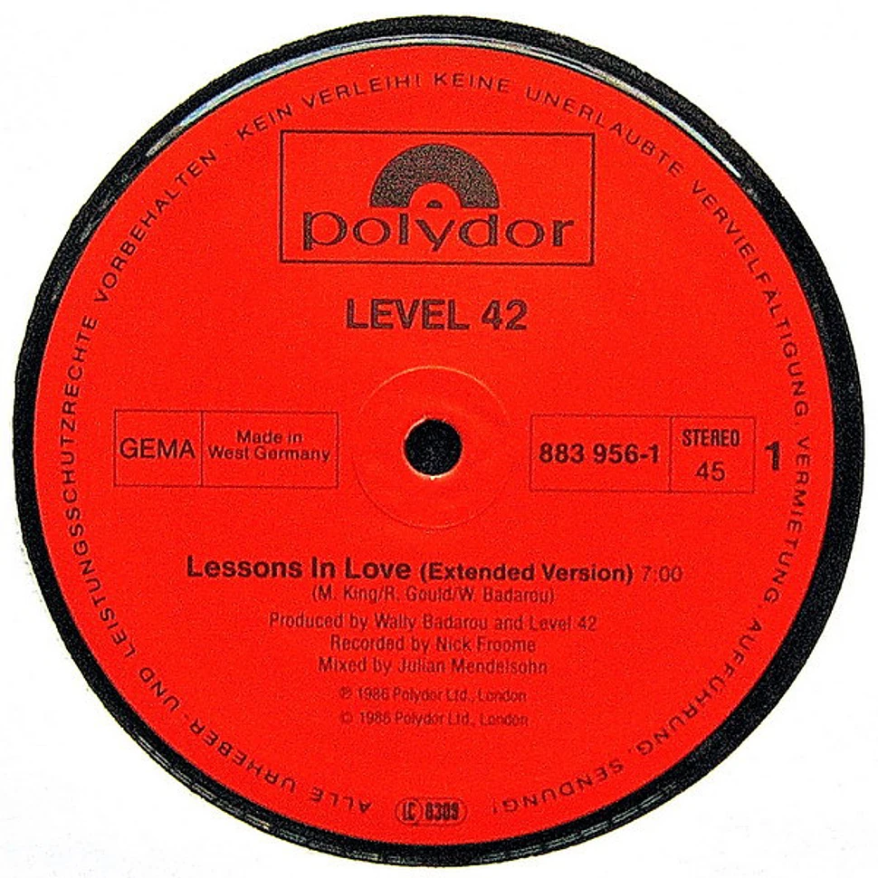 Level 42 - Lessons In Love (Extended Version)