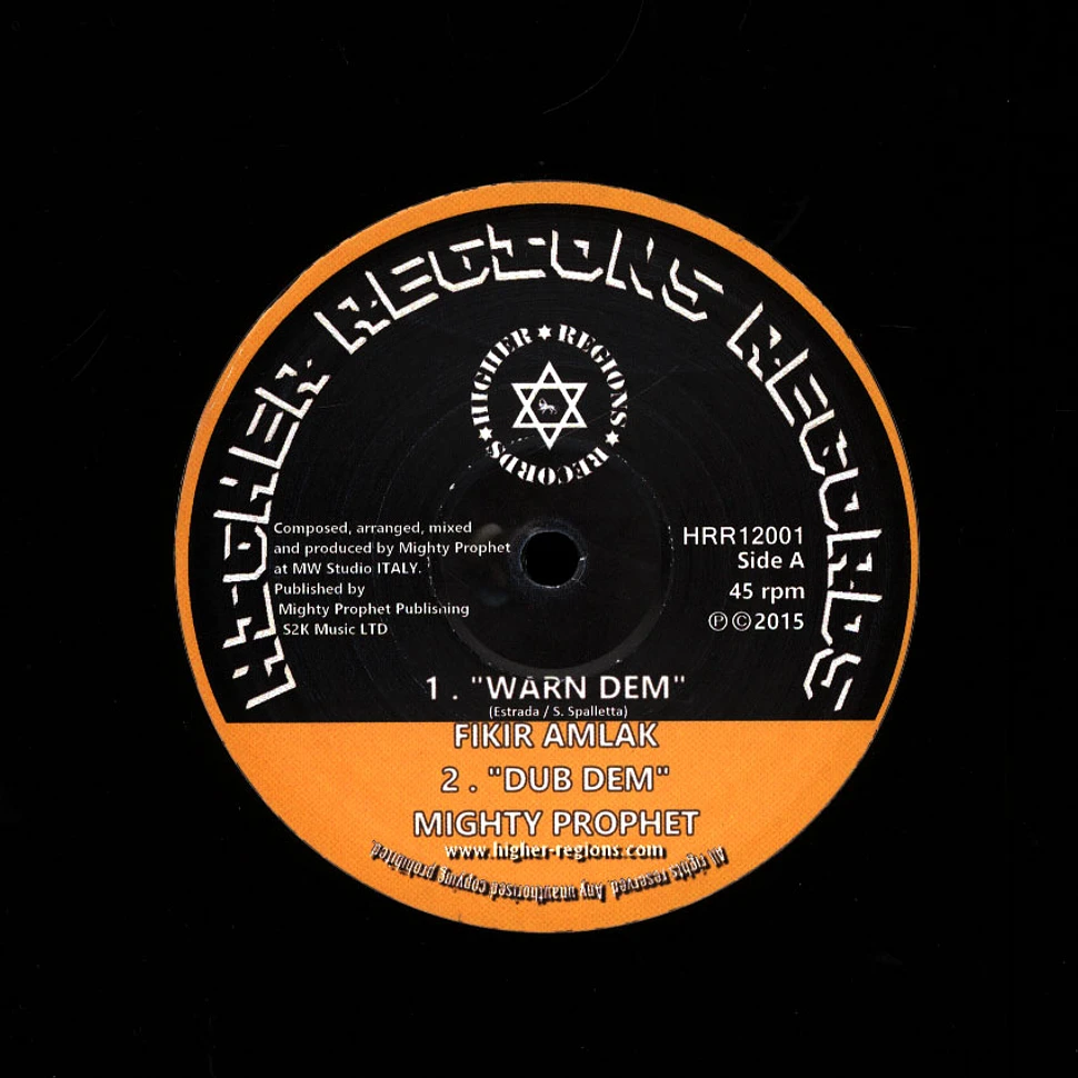 Fikir Amlak, Mighty Prophet / Isiah Mentor, Mighty Prophet - Warn Dem, Dub / Jump For Joy, Dub