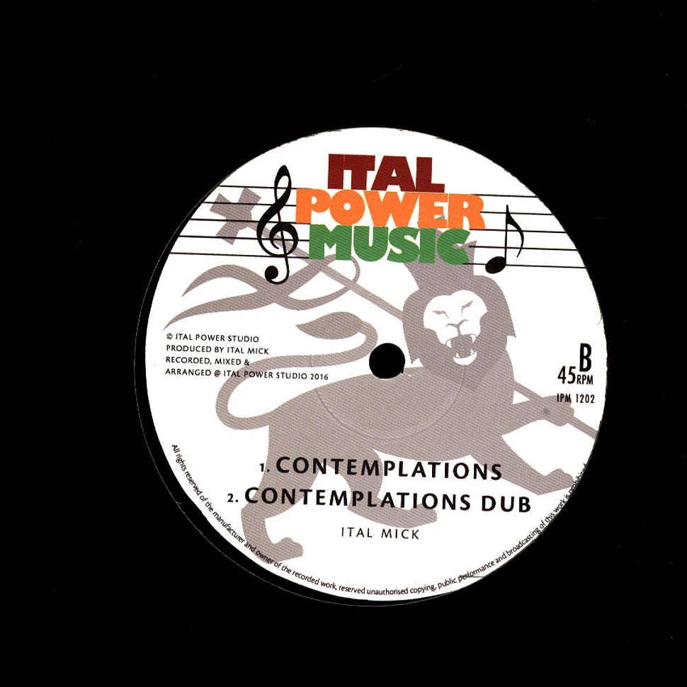 I-Shakh / Ital Mick - I Nah Give Up Fari, Dub / Contemplations, Dub