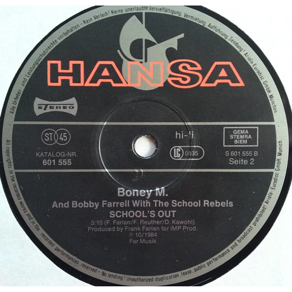 Boney M. And Bobby Farrell With The School Rebels - Happy Song (Clubmix)