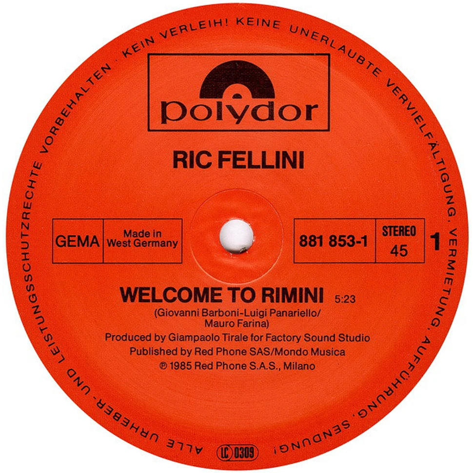 Ric Fellini - Welcome To Rimini