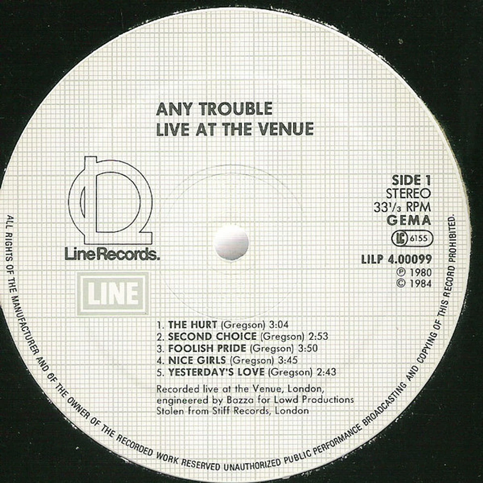 Any Trouble - Live At The Venue