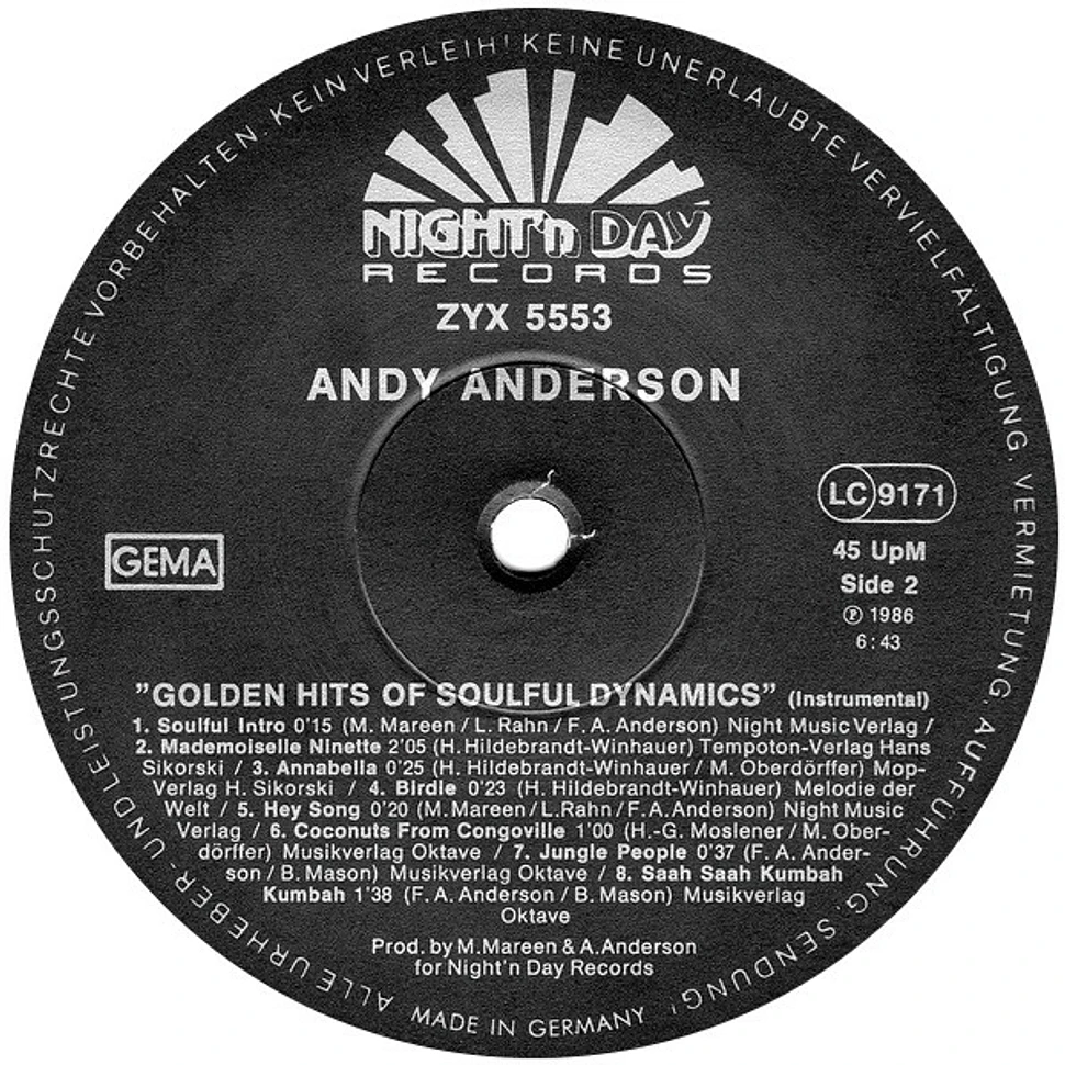 Frederick A. Anderson - Golden Hits Of Soulful Dynamics