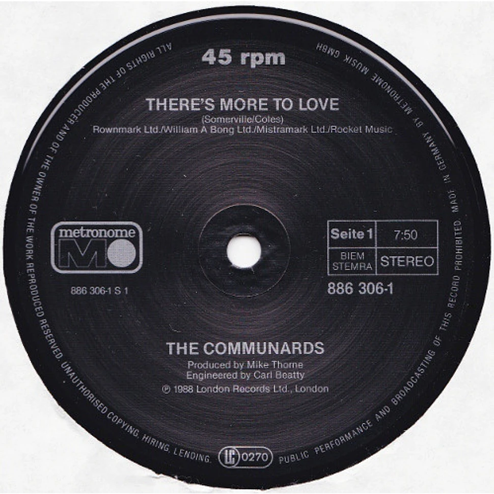 The Communards - There's More To Love