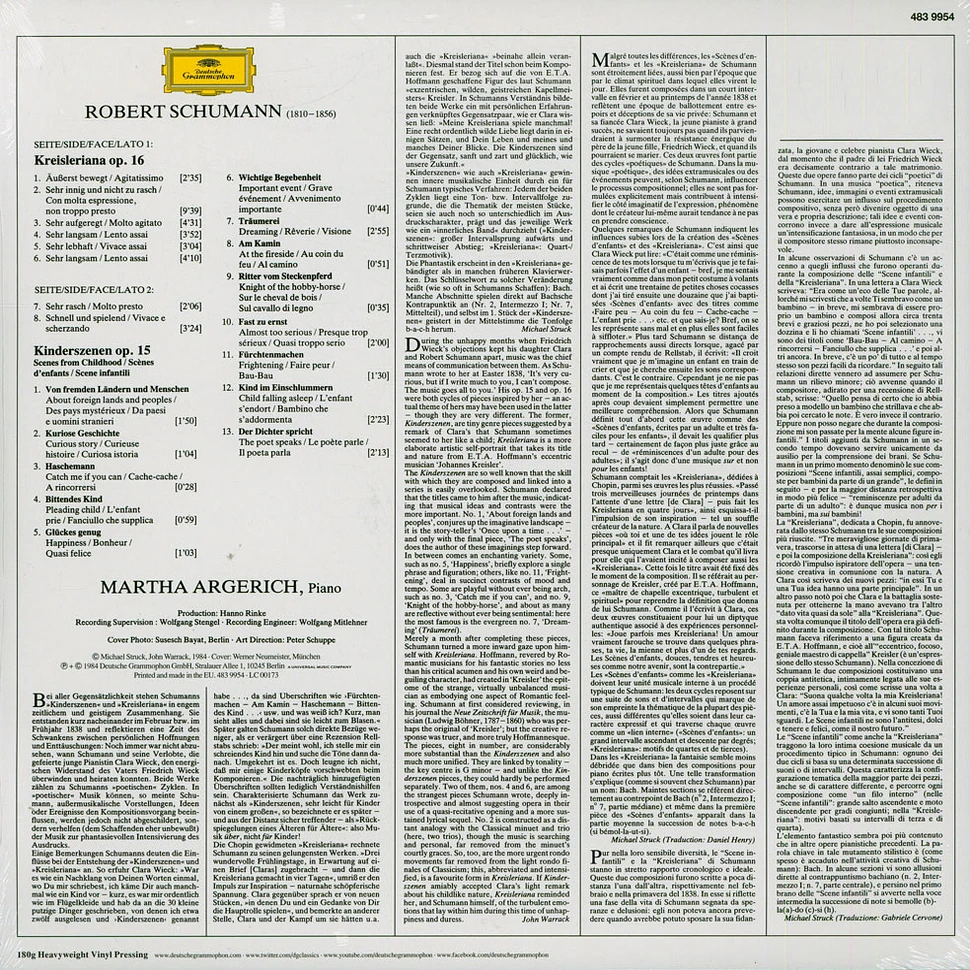 Martha Argerich - Schumann: Kinderszenen Op.15 & Kreisleriana Op.16
