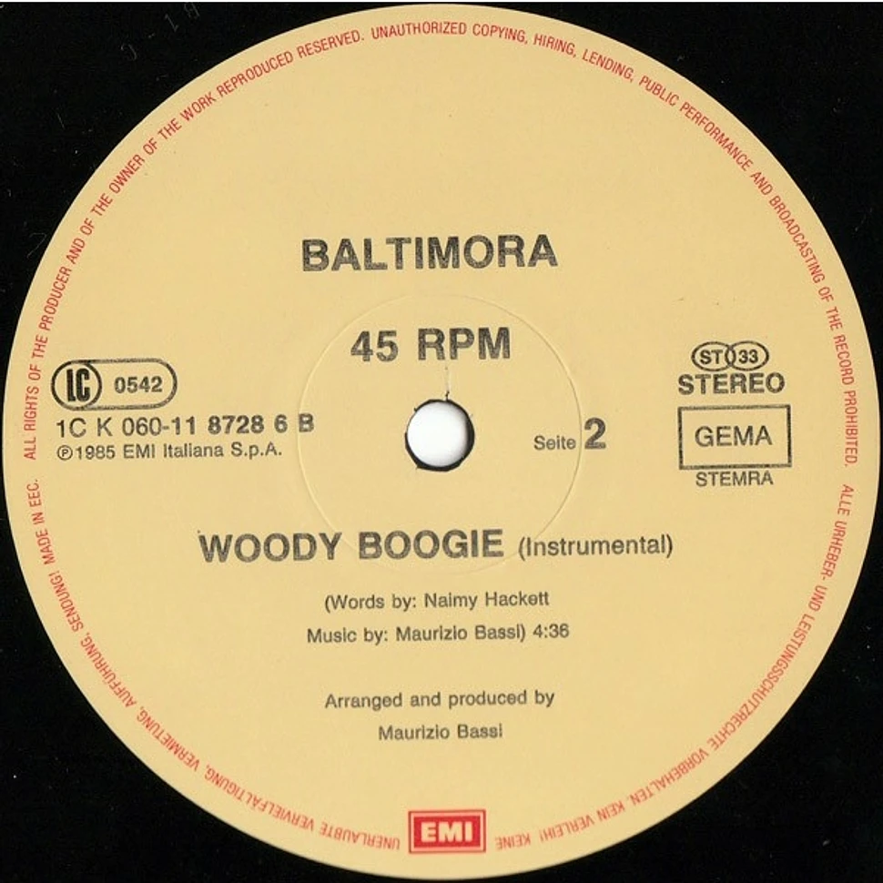 Baltimora - Woody Boogie (Jumping Mix)