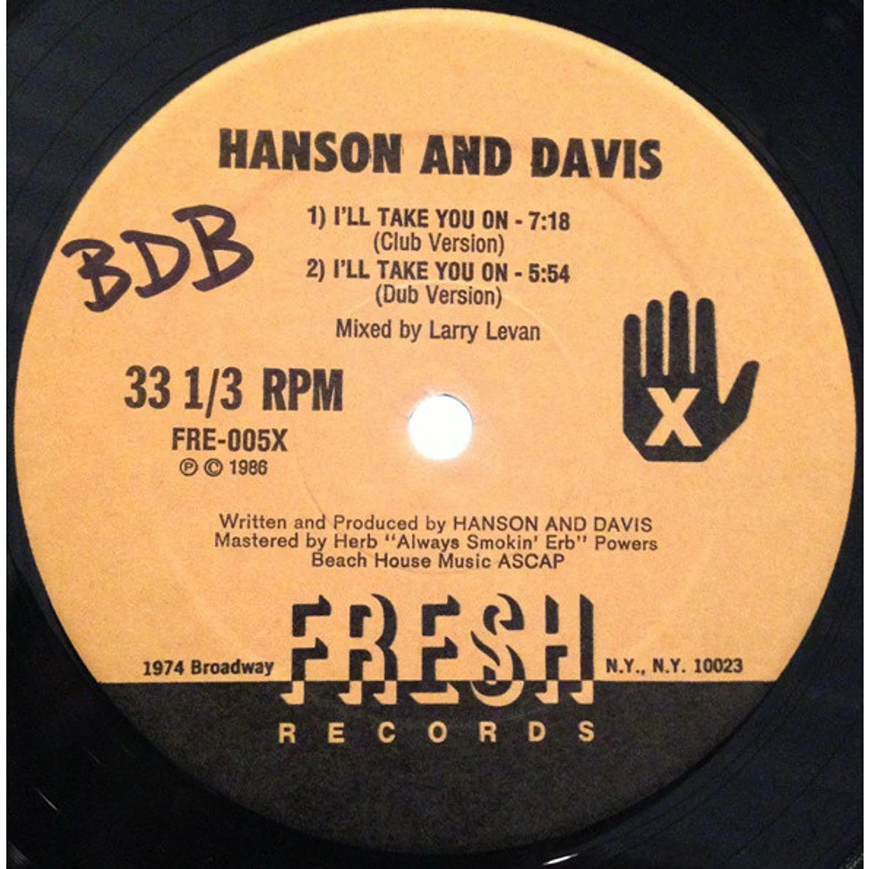 Hanson & Davis - I'll Take You On / Hungry For Your Love / Hold On To Yesterday