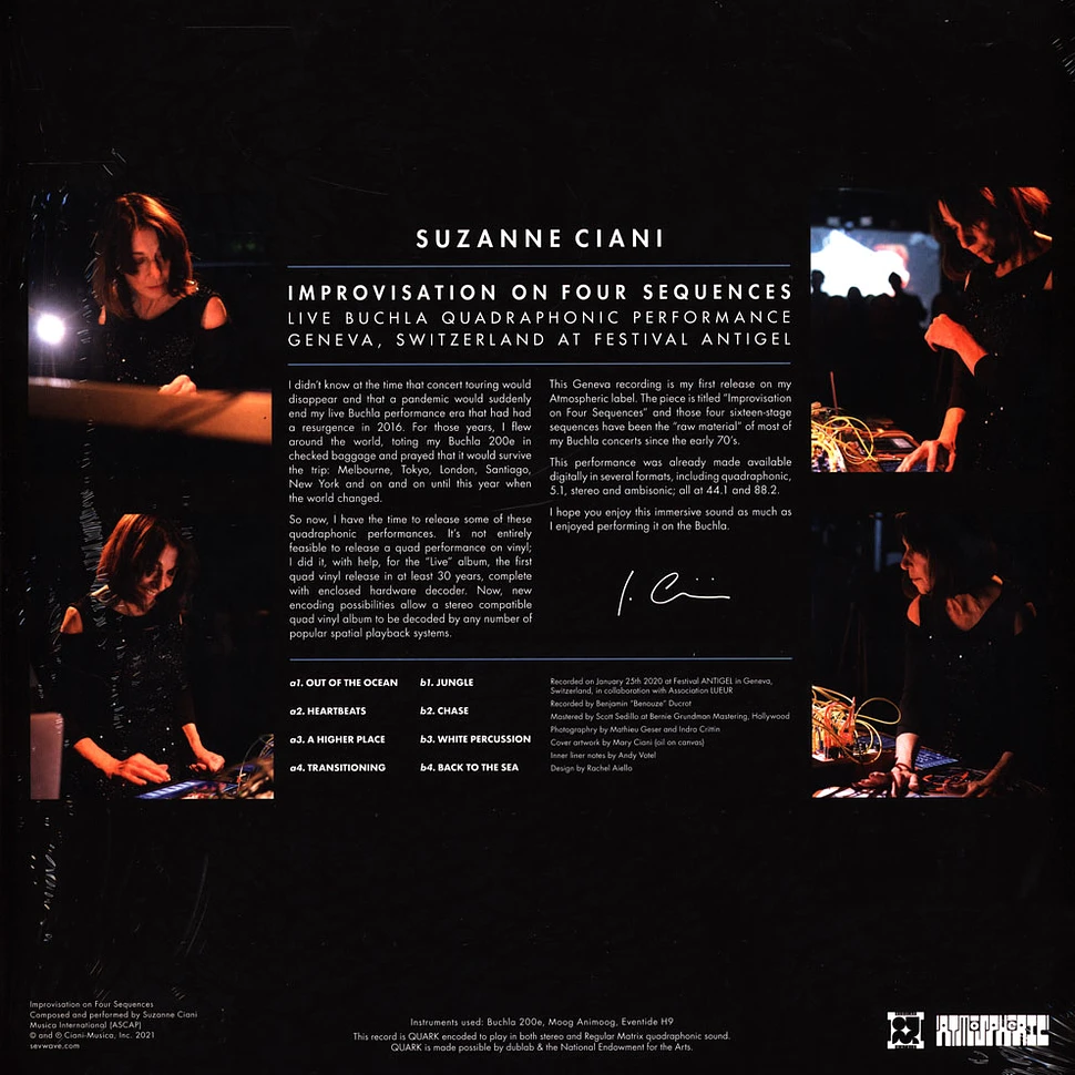 Suzanne Ciani - Improvisation On Four Sequences Live At Festival Antigel
