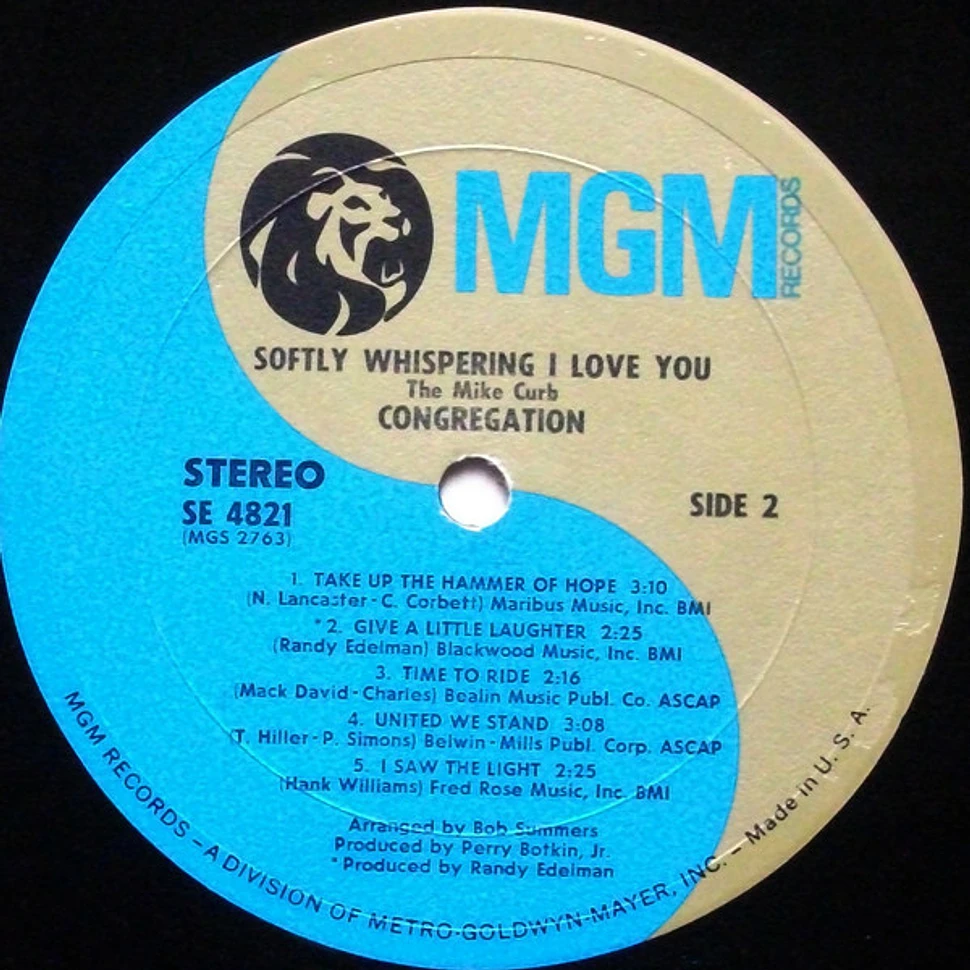 Mike Curb Congregation - Softly Whispering I Love You