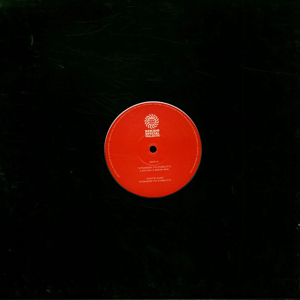 Dustin Zahn - Stranger (To Stability) Len Faki Remixes Clear Vinyl Edition