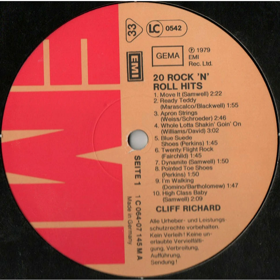 Cliff Richard - 20 Rock'n'roll Hits