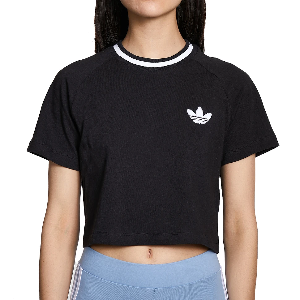 adidas - Cropped Tipped Rib Tee