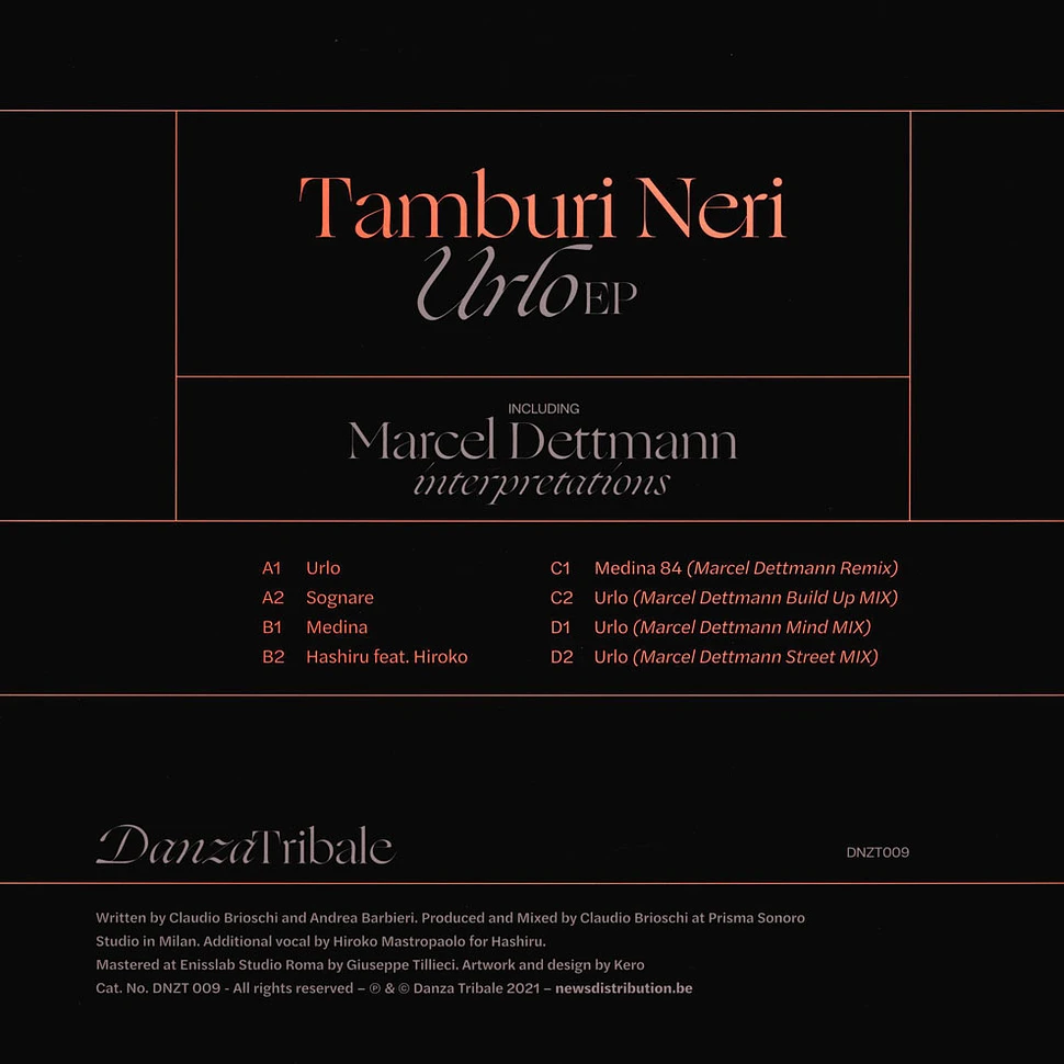 Tamburi Neri - Urlo EP Marcel Dettmann Interpretations