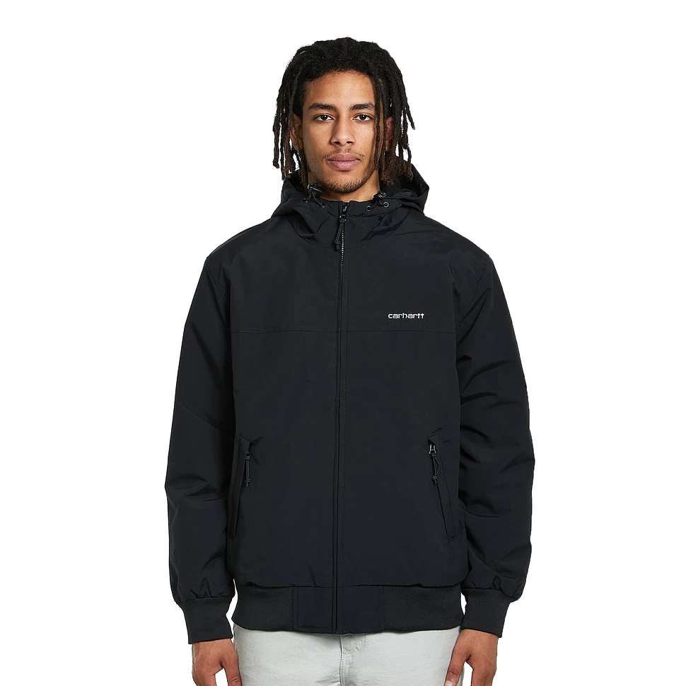 Carhartt WIP HOODED SAIL - Jas - black/white/zwart 