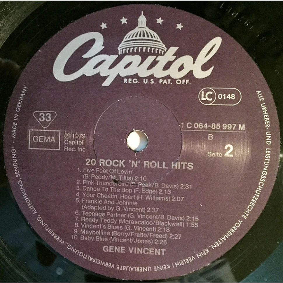 Gene Vincent - 20 Rock 'N' Roll Hits