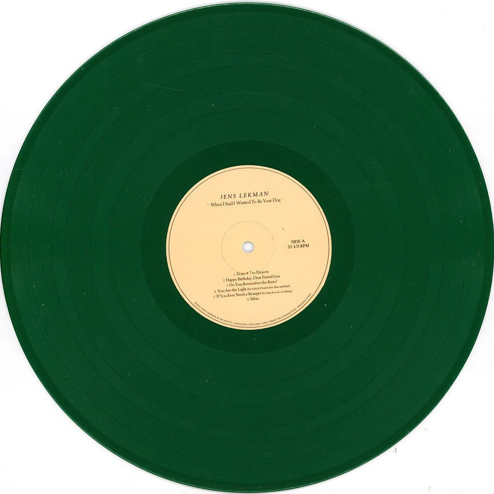 Jens Lekman - When I Said I Wanted To Be Your Dog Green Vinyl Edition