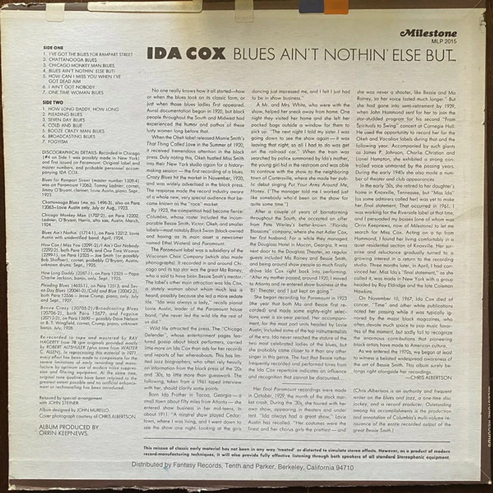 Ida Cox - Blues Ain't Nothin' Else But...