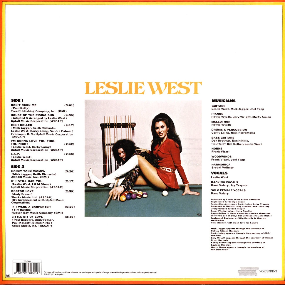 Leslie West (Mountain) - The Great Fatsby Yellow Vinyl Edition