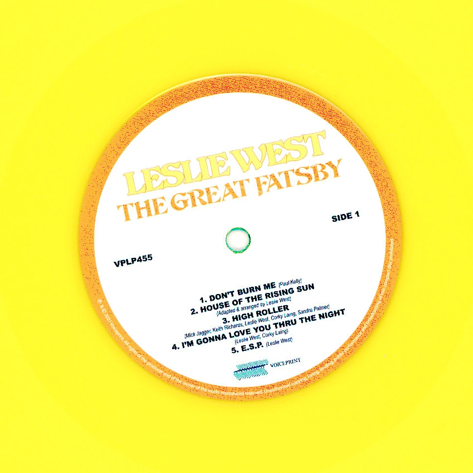 Leslie West (Mountain) - The Great Fatsby Yellow Vinyl Edition