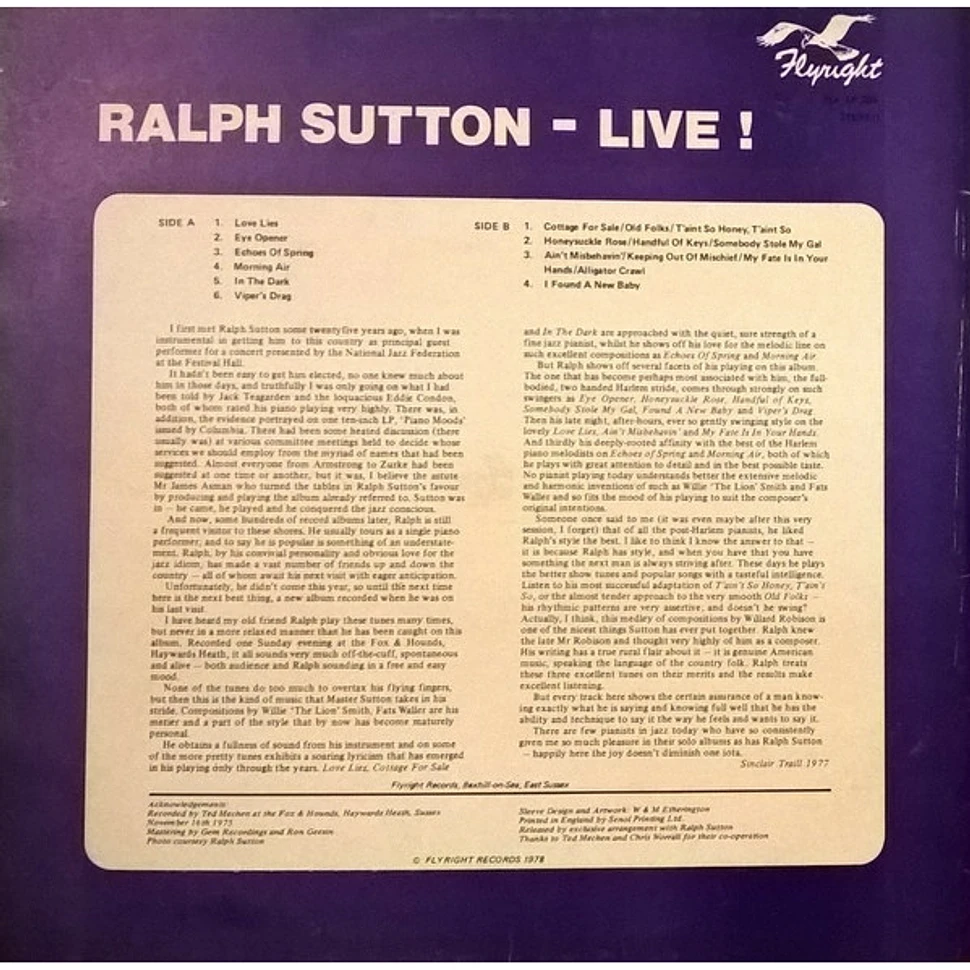 Ralph Sutton - Live!