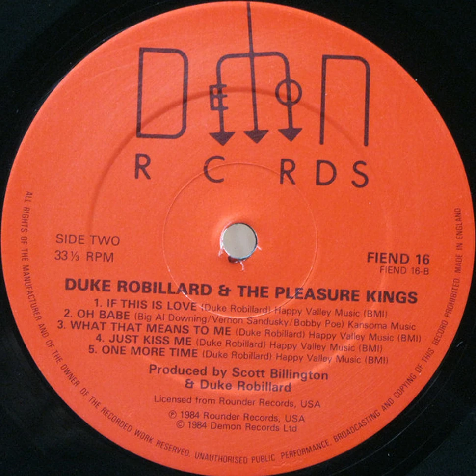 Duke Robillard And The Pleasure Kings - Duke Robillard And The Pleasure Kings
