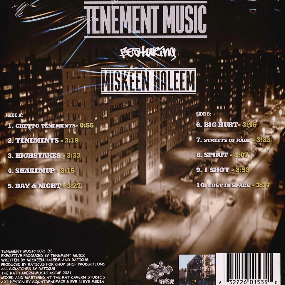 Raticus & Miskeen Haleem - Tenement Music Red Splatter Vinyl Edition