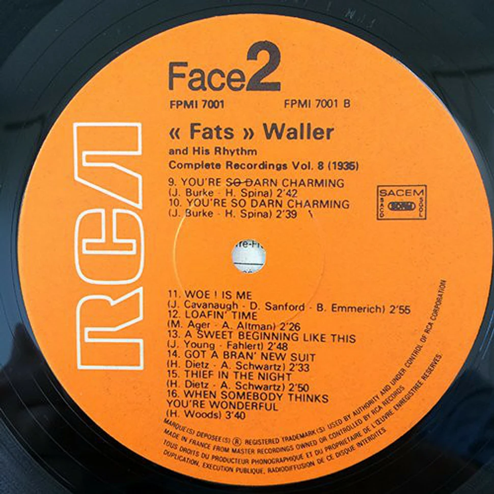 Fats Waller & His Rhythm - (1935) Volume 8