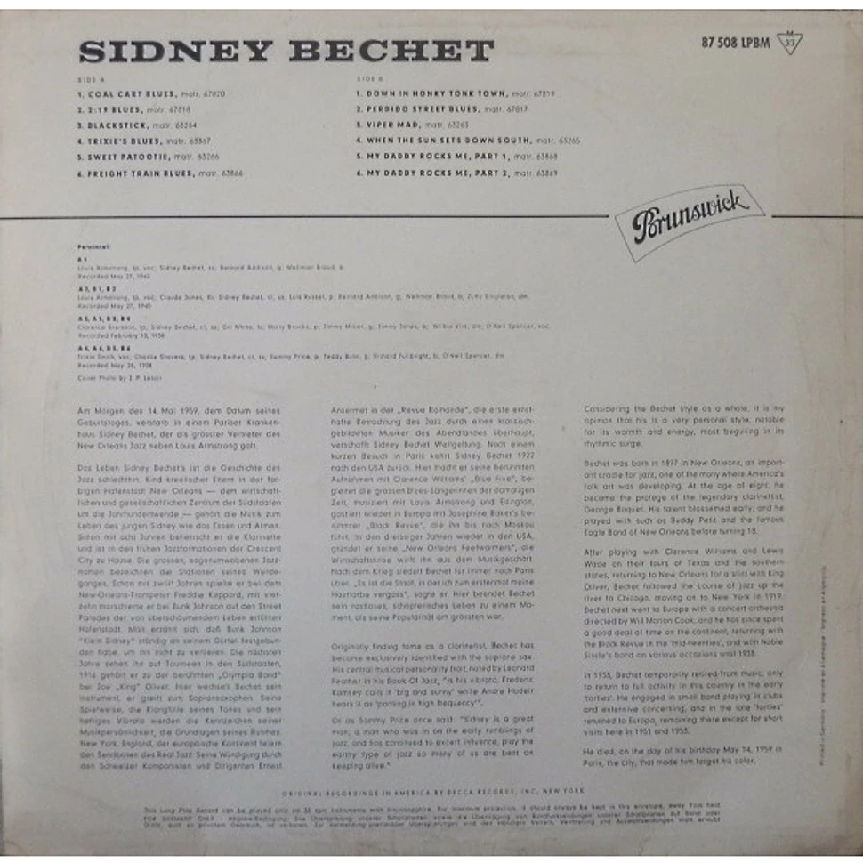 Sidney Bechet With Louis Armstrong, Trixie Smith, Noble Sissle Swingsters - Sidney Bechet