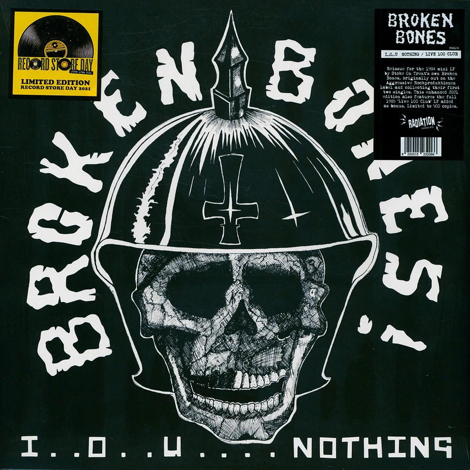 Broken Bones - I..O..U... Nothing + Live 100 Club Splattered Record Store Day 2021 Edition