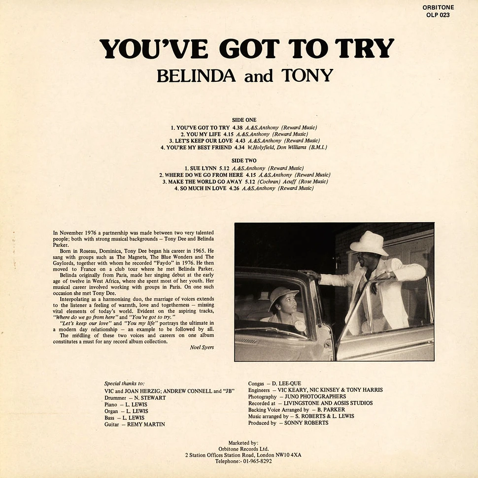 Belinda & Tony - You've Got To Try