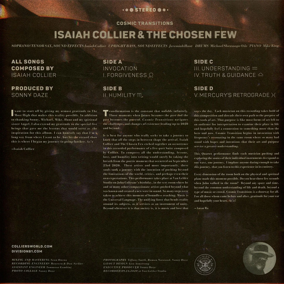 Isaiah Collier & The Chosen Few - Cosmic Transitions