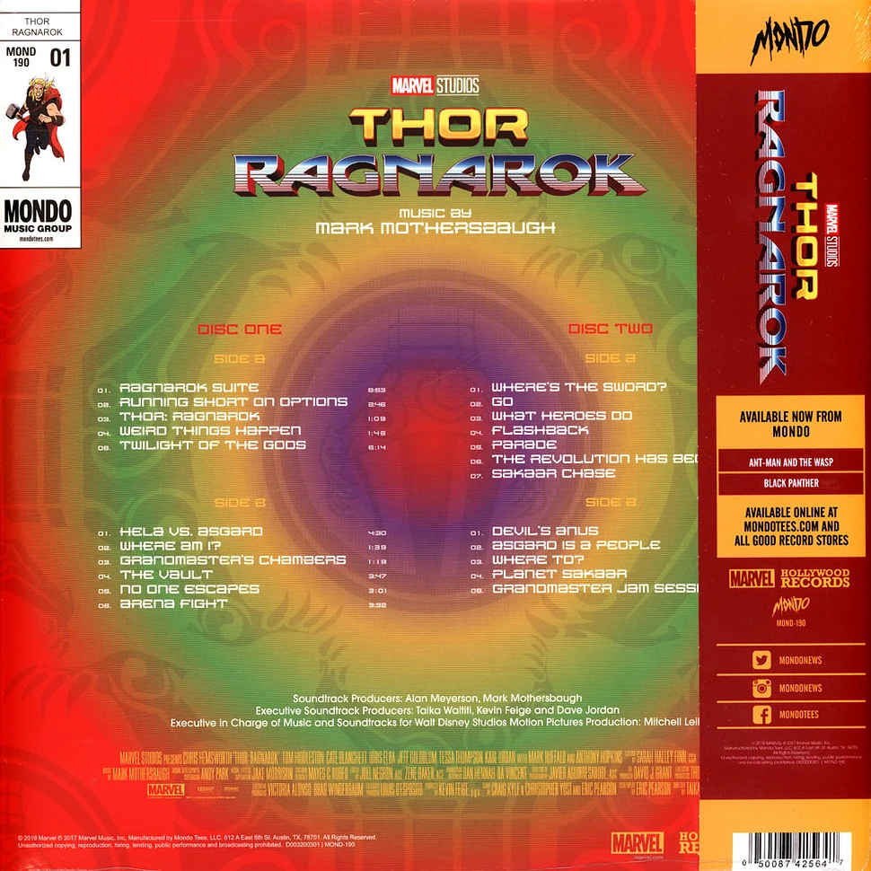 Mark Mothersbaugh - OST Marvel's Thor: Ragnarok Neon Swirl Vinyl Edition