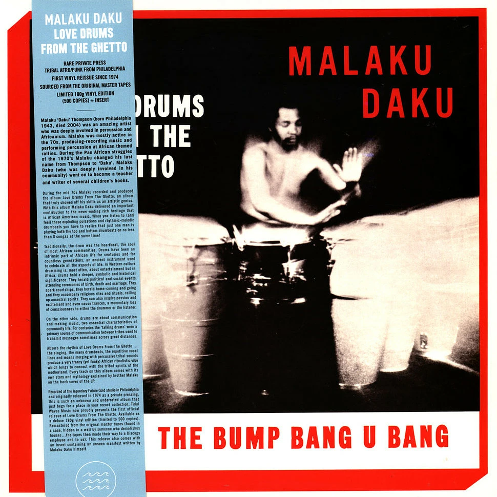 Malaku Daku - Love Drums From The Ghetto Black Vinyl Edition w/ Damaged Sleeve