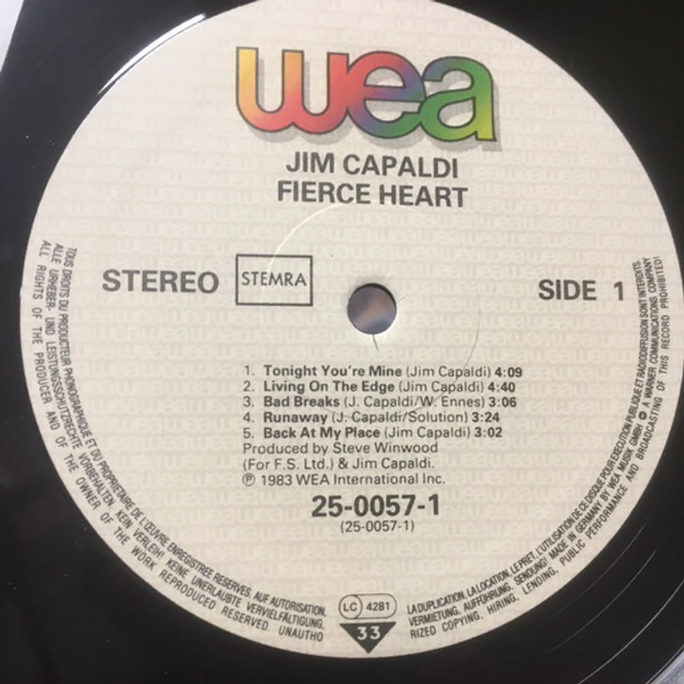 Jim Capaldi - Fierce Heart