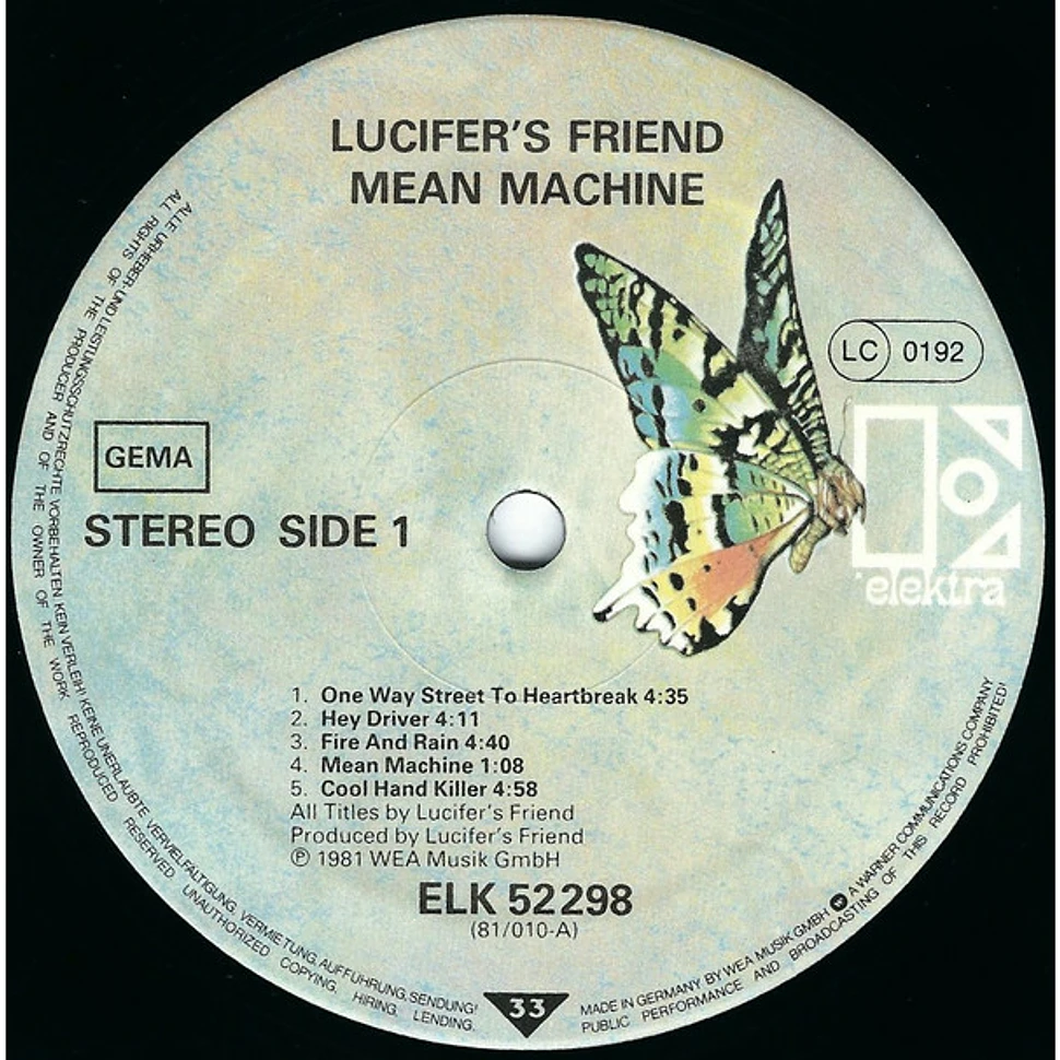 Lucifer's Friend - Mean Machine